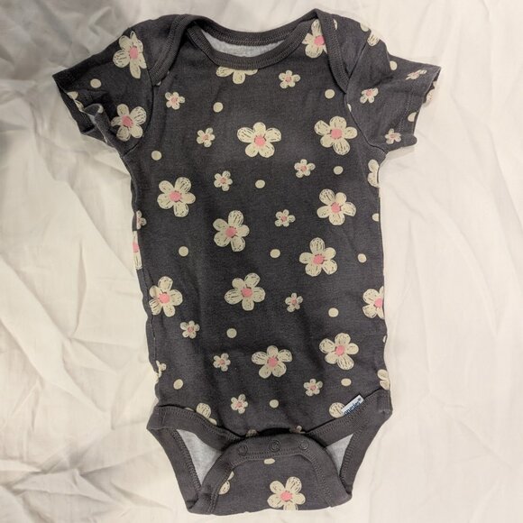 Onesies® by Gerber Pretty Kitty and Floral Bodysuit Duo  (12M) - Picture 4 of 5
